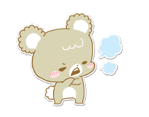 Pastel Kuma-kyun sticker #115654