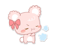 Pastel Kuma-kyun sticker #115655
