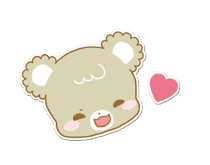 Pastel Kuma-kyun sticker #115656