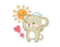 Pastel Kuma-kyun sticker #115660