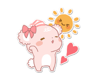 Pastel Kuma-kyun sticker #115661