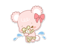 Pastel Kuma-kyun sticker #115662