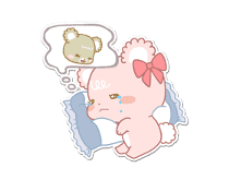 Pastel Kuma-kyun sticker #115663