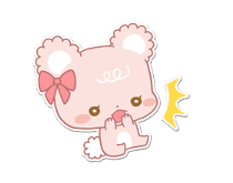 Pastel Kuma-kyun sticker #115665
