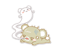 Pastel Kuma-kyun sticker #115676