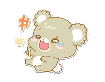 Pastel Kuma-kyun sticker #115677