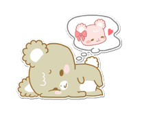 Pastel Kuma-kyun sticker #115681