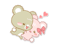 Pastel Kuma-kyun sticker #115683