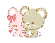 Pastel Kuma-kyun sticker #115684