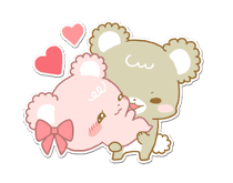 Pastel Kuma-kyun sticker #115685