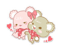 Pastel Kuma-kyun sticker #115686
