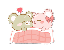 Pastel Kuma-kyun sticker #115690
