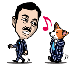 Mr.Figure&Churchill are always together! sticker #117000