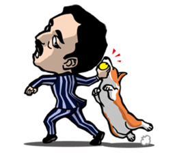 Mr.Figure&Churchill are always together! sticker #117001