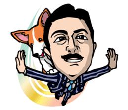 Mr.Figure&Churchill are always together! sticker #117003