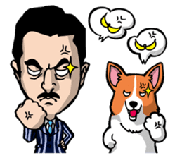 Mr.Figure&Churchill are always together! sticker #117005