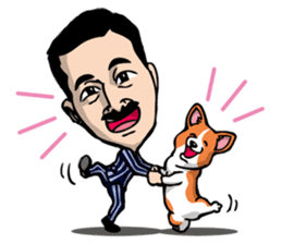 Mr.Figure&Churchill are always together! sticker #117006