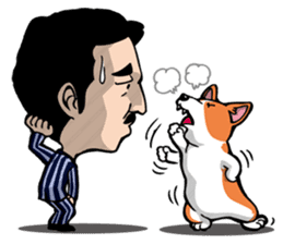 Mr.Figure&Churchill are always together! sticker #117009