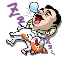 Mr.Figure&Churchill are always together! sticker #117010