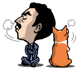 Mr.Figure&Churchill are always together! sticker #117018