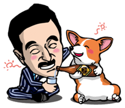 Mr.Figure&Churchill are always together! sticker #117019