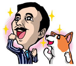 Mr.Figure&Churchill are always together! sticker #117021