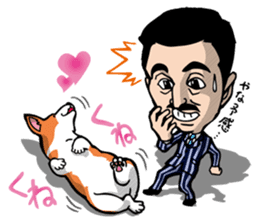 Mr.Figure&Churchill are always together! sticker #117022