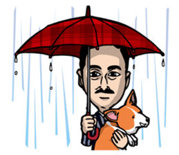 Mr.Figure&Churchill are always together! sticker #117023