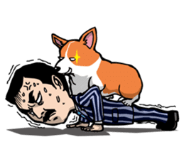 Mr.Figure&Churchill are always together! sticker #117025