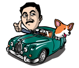 Mr.Figure&Churchill are always together! sticker #117026