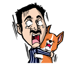 Mr.Figure&Churchill are always together! sticker #117027