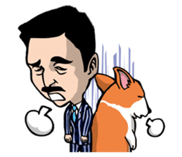 Mr.Figure&Churchill are always together! sticker #117031