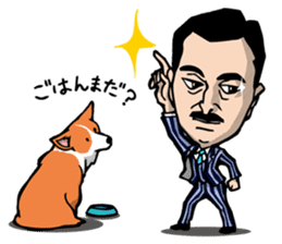 Mr.Figure&Churchill are always together! sticker #117032