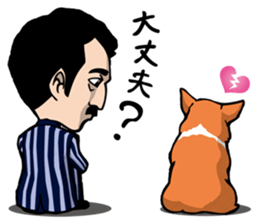 Mr.Figure&Churchill are always together! sticker #117033