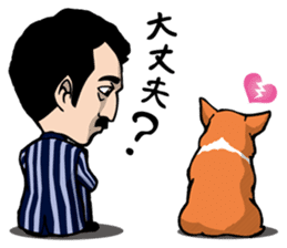 Mr.Figure&Churchill are always together! sticker #117033