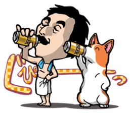 Mr.Figure&Churchill are always together! sticker #117035