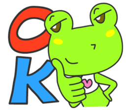 "KAERUN" of a frog sticker #117287
