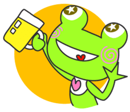 "KAERUN" of a frog sticker #117299