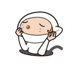 Was wearing a cat? One day of a girls sticker #117692