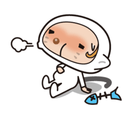 Was wearing a cat? One day of a girls sticker #117719