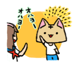 Cat head "Tanaka" sticker #119374