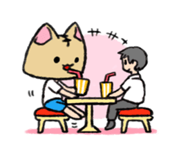 Cat head "Tanaka" sticker #119385