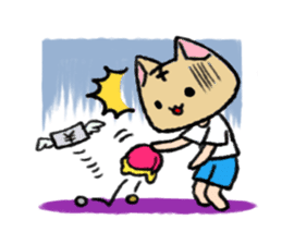 Cat head "Tanaka" sticker #119387