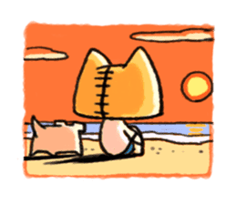 Cat head "Tanaka" sticker #119394