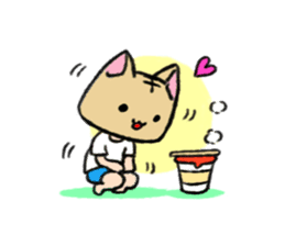 Cat head "Tanaka" sticker #119398