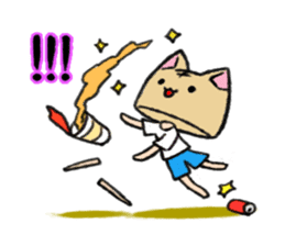 Cat head "Tanaka" sticker #119399