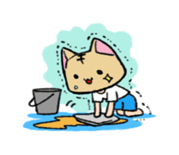 Cat head "Tanaka" sticker #119400