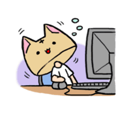 Cat head "Tanaka" sticker #119401