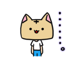 Cat head "Tanaka" sticker #119402