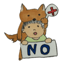 A soft biting dog and me sticker #122543